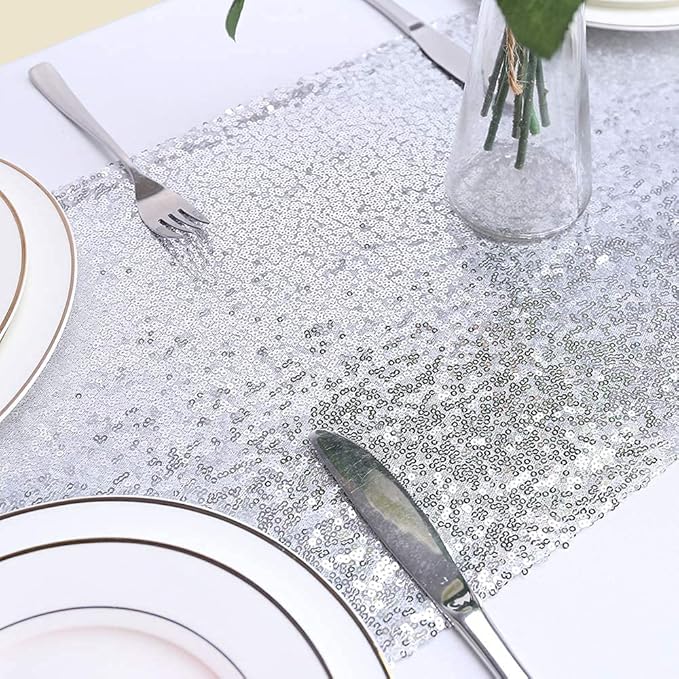 Eternal Beauty Silver Table Runner - Image 3