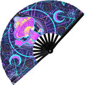 GloFX Rave Fan - UV Mushroom - Large Folding Fan - Music Festival Essential by GloFX