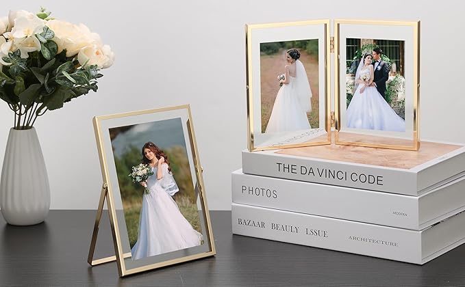 Gold 4x6'' Double Floating Frame - Image 3