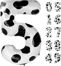 Cow Print Number Balloon Birthday Decorations, 40 inch Number balloon 0-9 by Upgesy