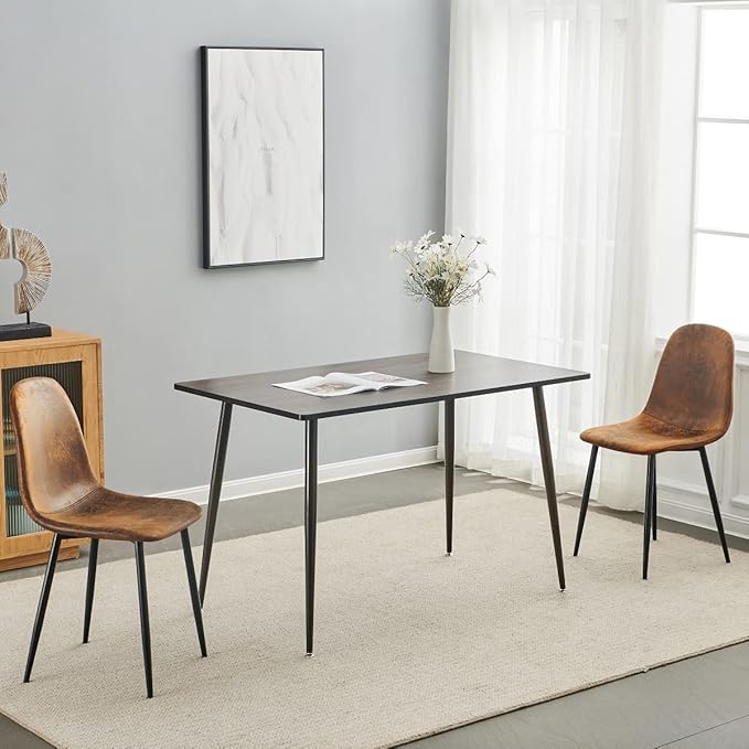 Homy Casa Dining Chairs Set of 2, Modern Mid-Century Style Dining Room Side - Image 4