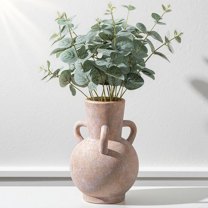 Beige Vintage Terracotta Ceramic Vase by SUREYUESI