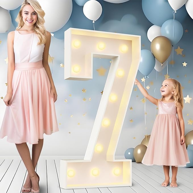 Ledido 4FT Marquee Light Up Numbers Large Light Up Letters by Ledido