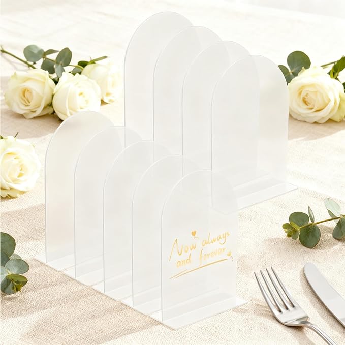 9 Pack Acrylic Wedding Signs 5 x 7 Inch DIY Blank Table Number by SOVQUEST