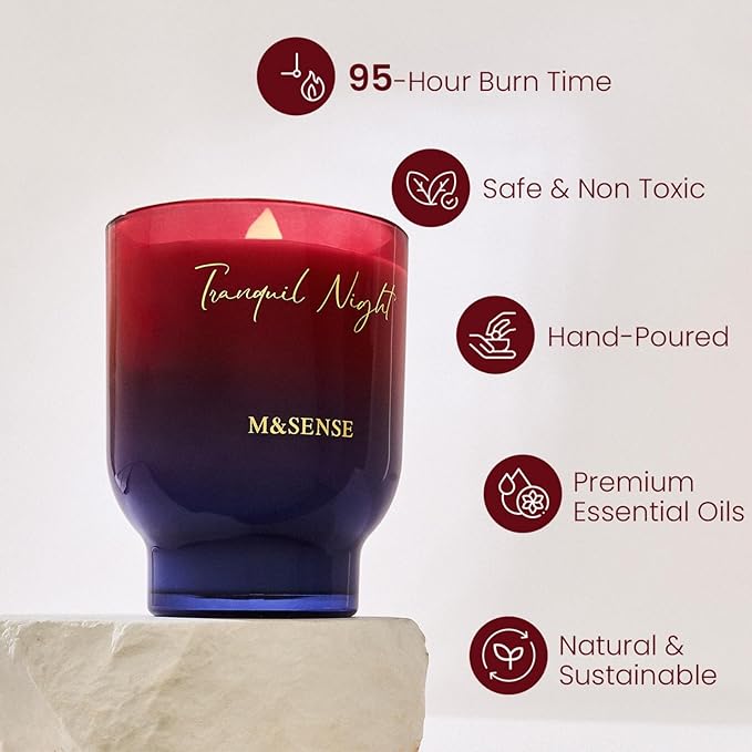 M&SENSE 16.6oz Natural Soy Large Jar Candle - Image 2