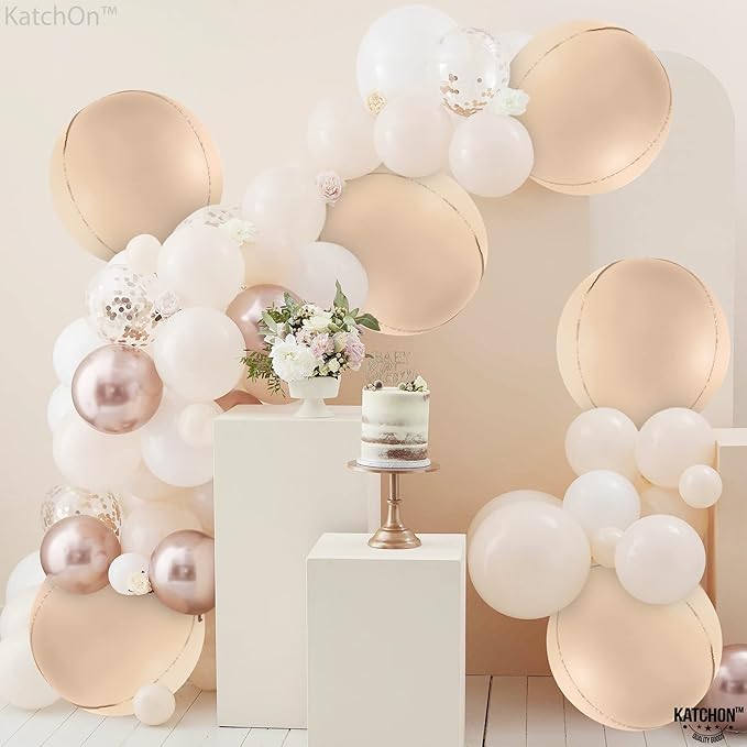 KatchOn, Big 22 Inch Beige Balloons Set - Image 5