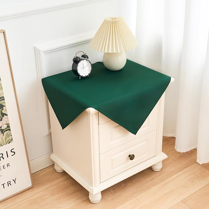 2 Pack Small Square Table Cloth 24X24 Inch Green Tablecloth Washable Polyester - Image 9