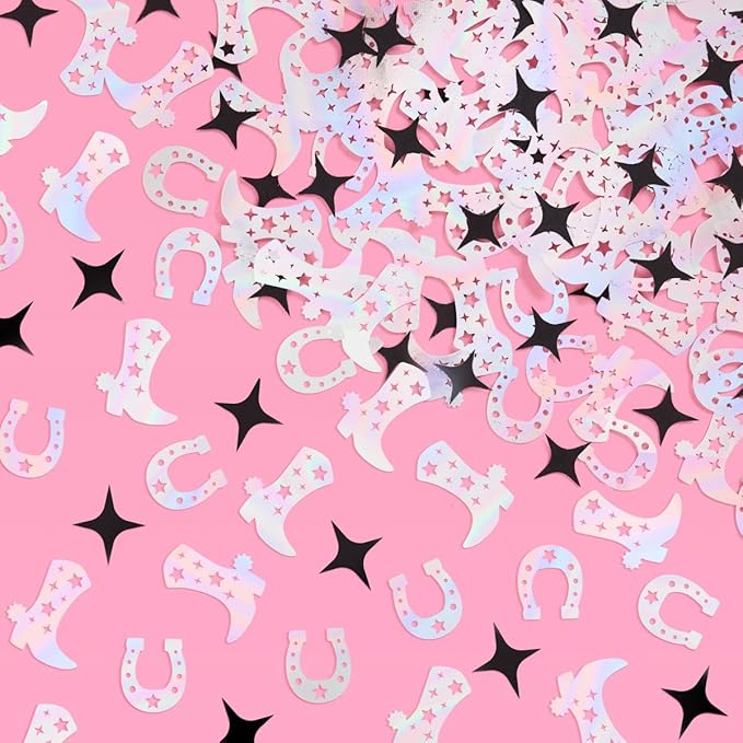 xo, Fetti Black + Iridescent Western Confetti by xoFetti
