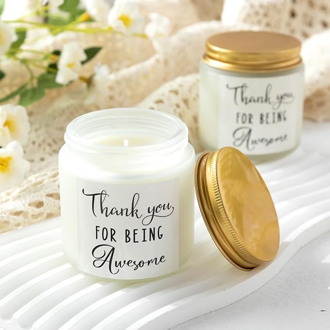 MTLEE 20 Pcs Thank You Gifts Candles 3.5 oz Employee Appreciation Inspirational - Image 6