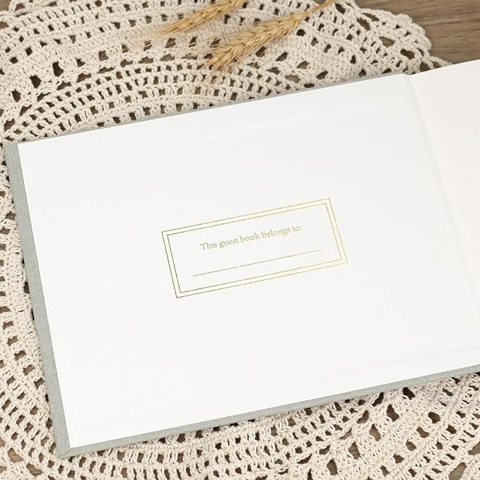 Elegant Guest Book for Wedding Reception, Beautiful Guestbook for Baby Shower - Image 4