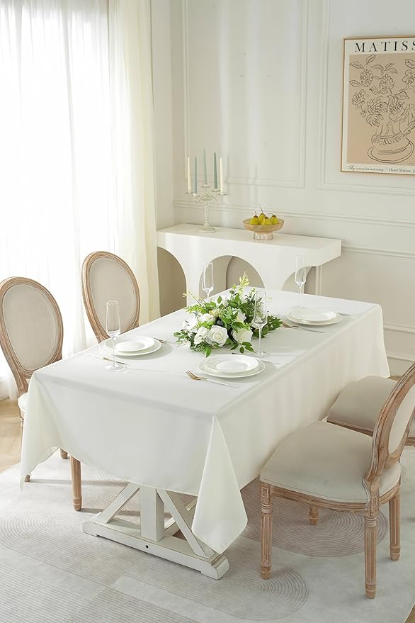 Craft And Party 60" X 126" Rectangular Polyester Tablecloth - Image 4