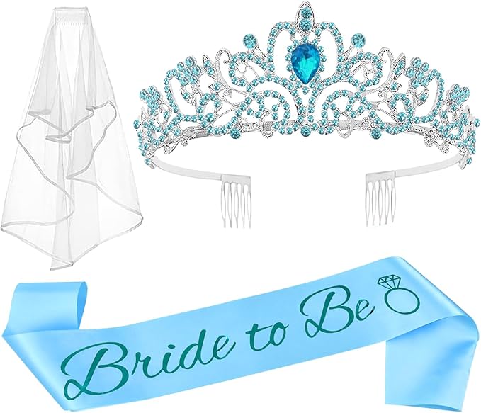JETKONG 3 Pcs Bachelorette Party Decorations Bridal Shower Crown, Bride to Be by JETKONG