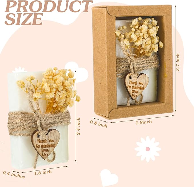 Demissle 30 Pcs Mini Scented Soap Wedding Party Favors Gifts Baby Shower Bridal - Image 2