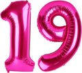 40 Inch Hot Pink 19 Number Balloon by Upgesy
