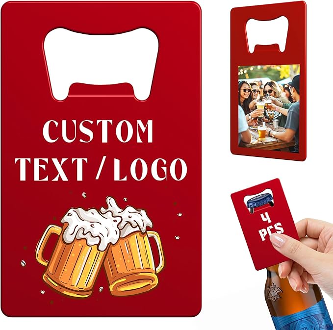 Custom Bottle Opener, 4-80PCS Stainless Steel Beer Can Opener, Double-Sided by Unknown