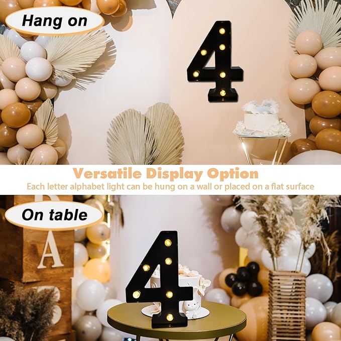 LED Marquee Numbers, 8.58 Inch Led Light Up Numbers - Image 3