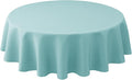 Biscaynebay Round Tablecloth 60 Inch-Auqa Blue Outdoor Fabric Table Cover-Small by Biscaynebay