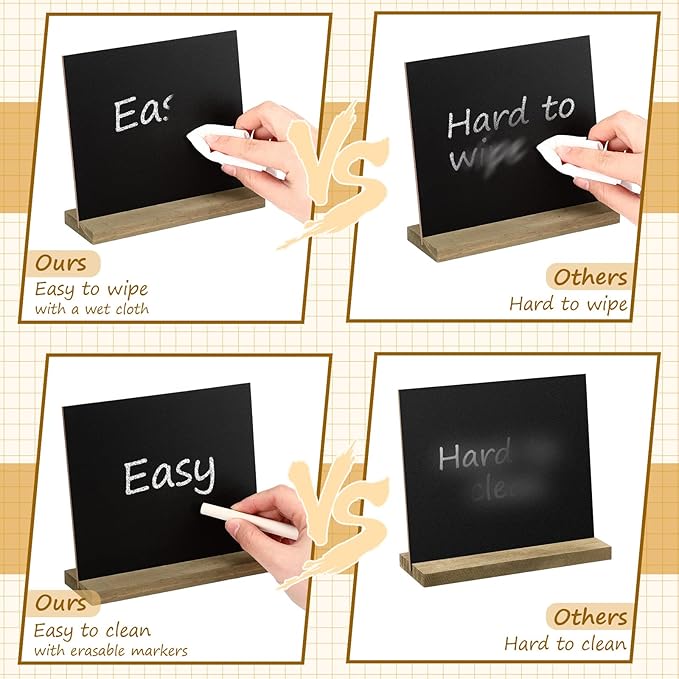 Queekay 36 Pcs Mini Chalkboard Signs Tabletop - Image 3