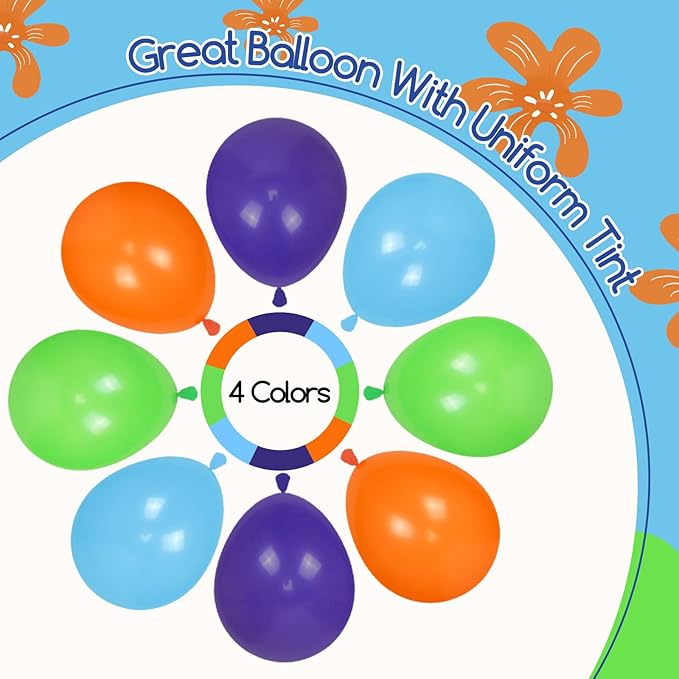 60pcs Blue and Orange Balloons 12inch - Image 8