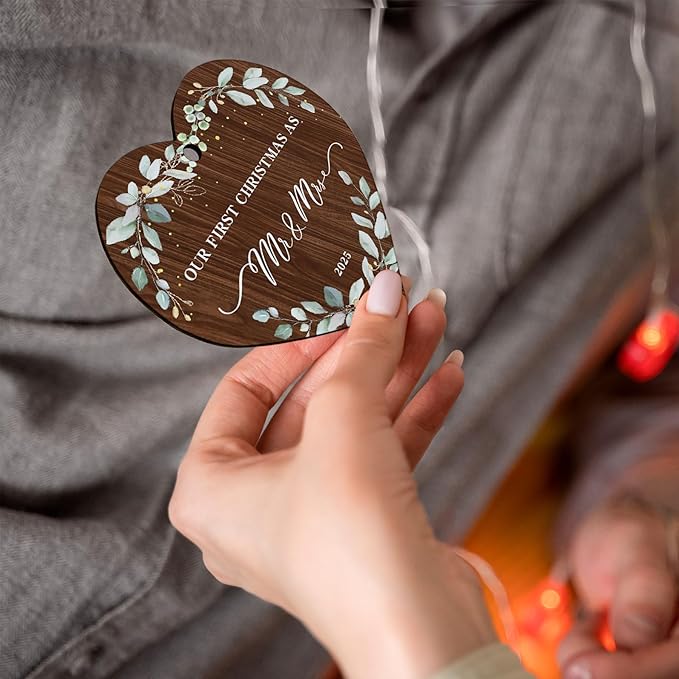 2025 First Christmas Married Ornament, First Year as Mr and Mrs Christmas - Image 3