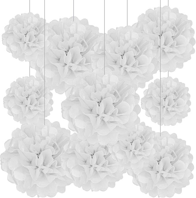 Tissue Paper Pom Poms, Hanging Flower Balls by Tisspoms