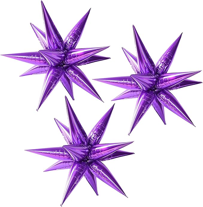 3pcs 26inch 3D Explosion Star foil balloon by Enimapod
