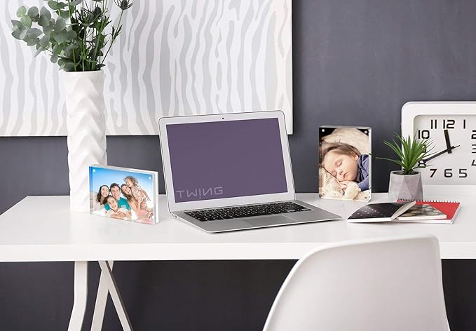 TWING 5 x 7 Inch 5 Pack Acrylic Photo Frame Horizontal Magnet Double Sided - Image 6