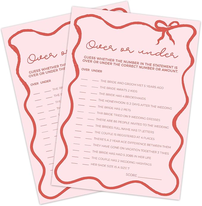 DEEKA 30 PCS Bridal Shower Games Card - Image 9