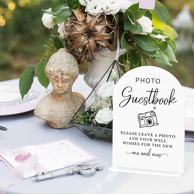 Acrylic Wedding Sign Photo Guestbook Sign - Image 3