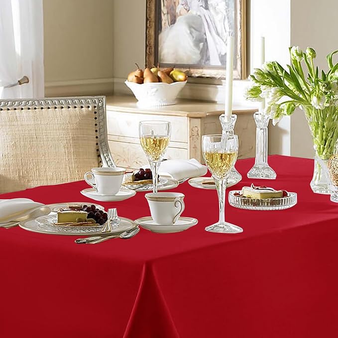 Fitable Red Tablecloths for Rectangle Tables, 6 Pack - Image 8