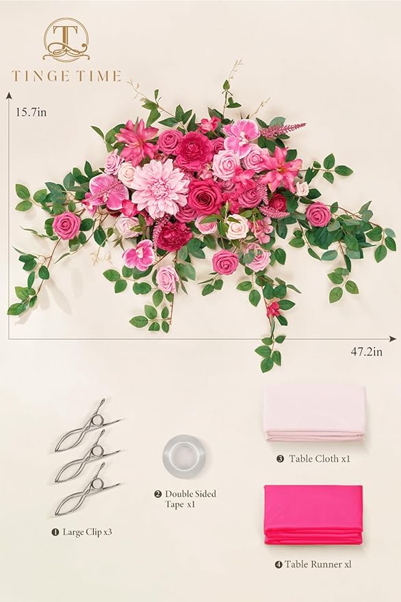 TINGE TIME Artificial Sweetheart Flower Swag - Image 7
