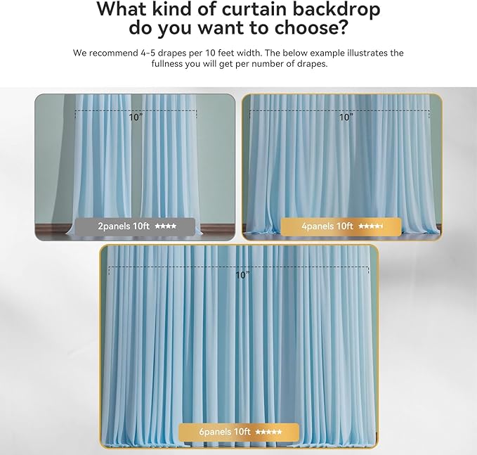 10×8ft Tulle Backdrop Curtains - Image 4