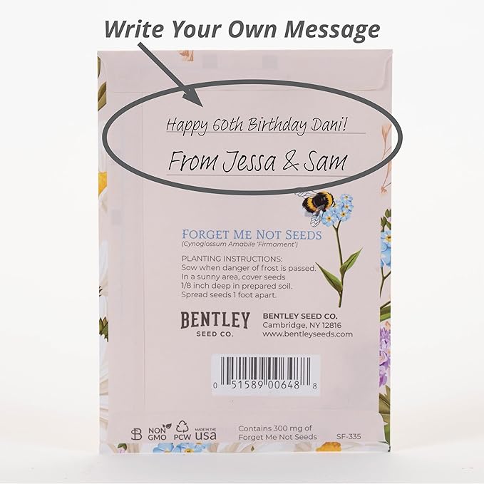 Happy Birthday Bee Forget Me Not Seed Packets - Image 4