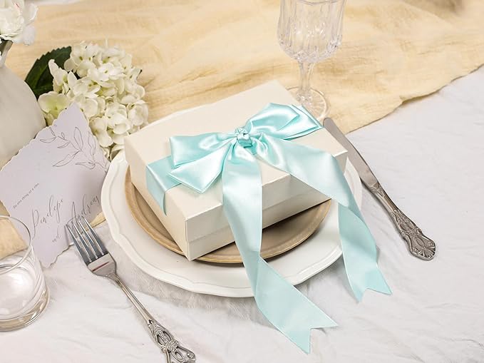 Light Blue Satin Ribbon 1-1/2 inch X Continuous 100 Yards, Single Face - Image 5