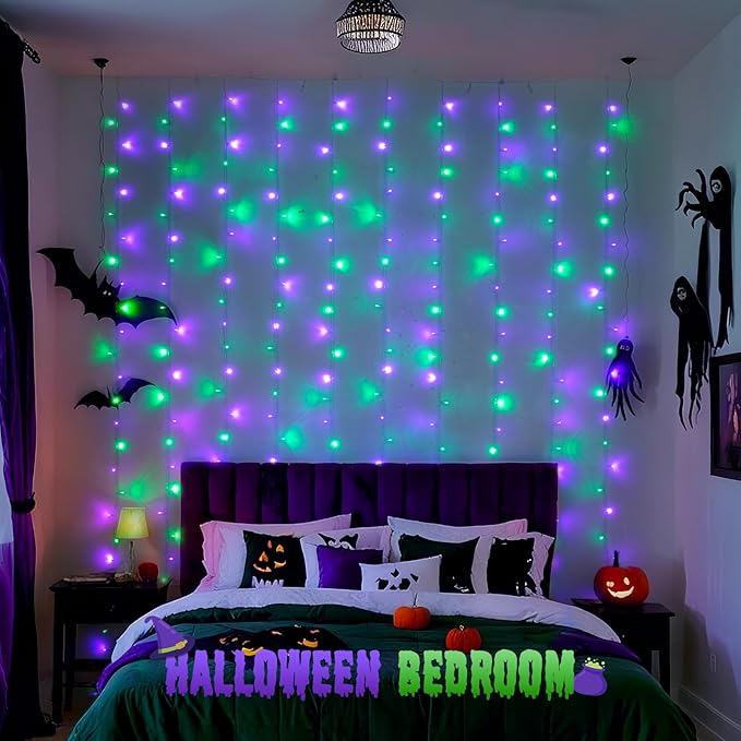 JMEXSUSS 300LED Halloween Curtain Lights - Image 5