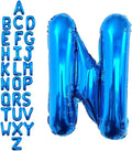 40 Inch Blue Letter N Balloons, DIY Phrase Foil Alphabet Letter N Balloons DIY by LHOAVWE