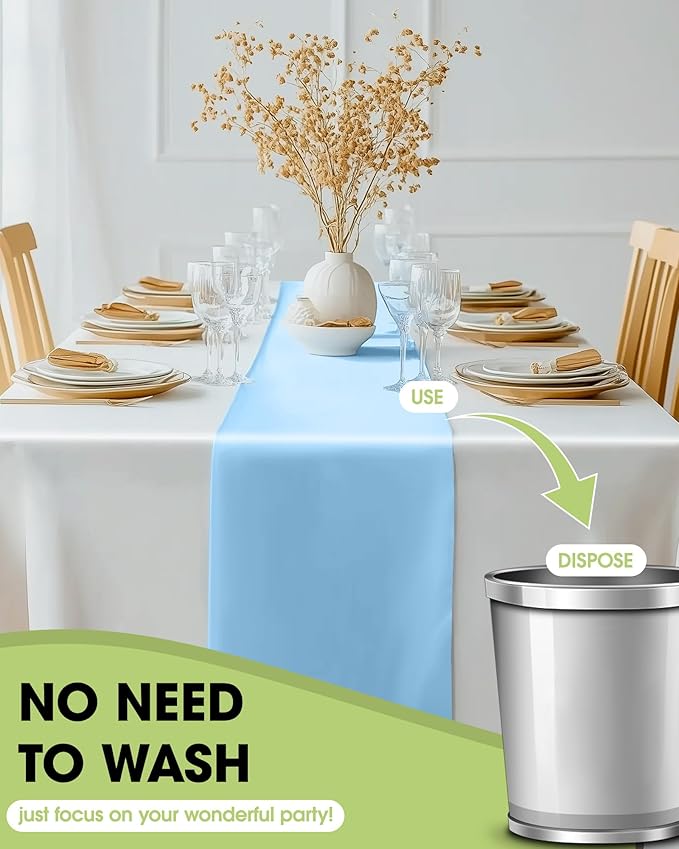 Pureegg Light Blue Plastic Table Runners - Image 4