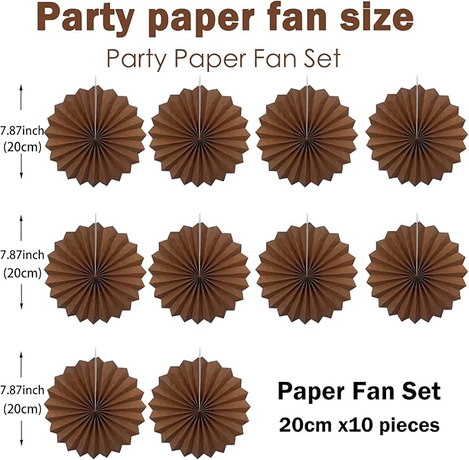 Brown Party Decorations, Boho Party Decoration, Fall Decorations 8in Hanging - Image 2