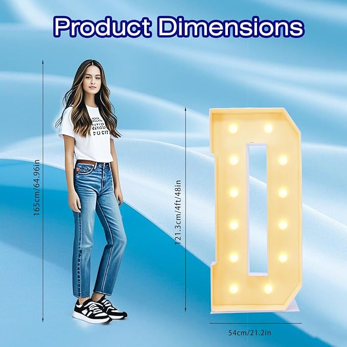 4FT Marquee Plastic Letters D - Image 5