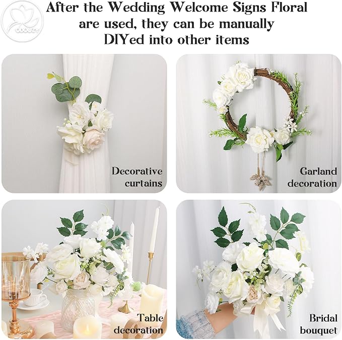 Wedding Arch Flowers Kit, Artificial Flower Arch Decor - Image 6
