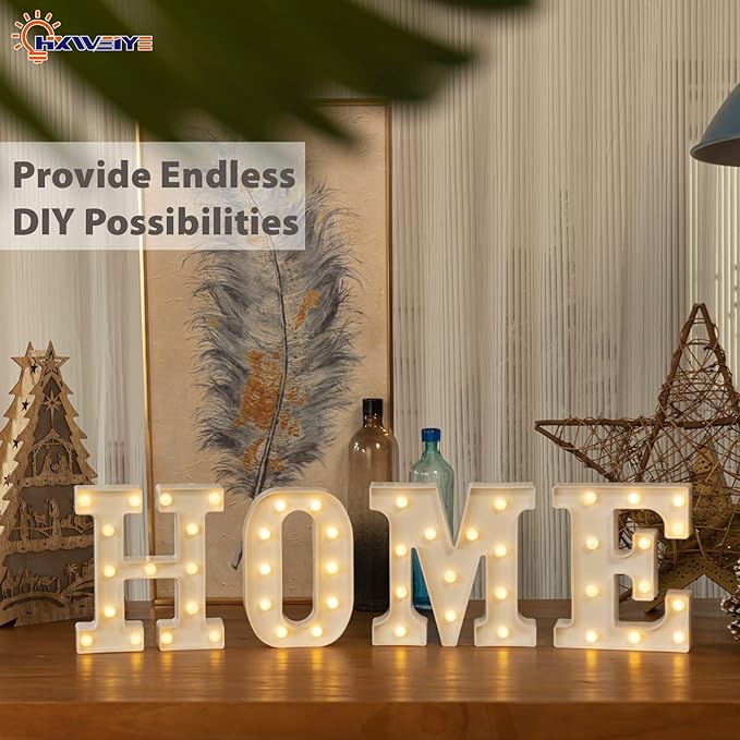 HXWEIYE Light Up Letters H, 8.57 Inch LED Marquee Letter Lights Sign 26 - Image 4