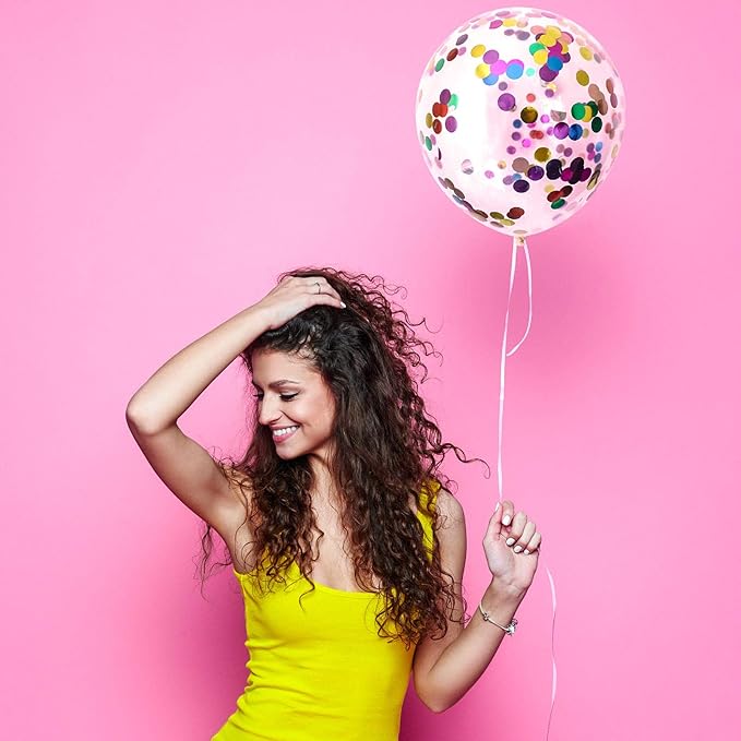 Confetti Balloons 40pack, 12inch Transparent Party Balloons - Image 7
