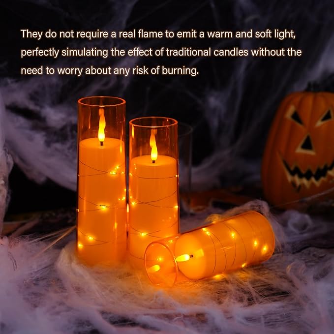 Flameless LED Candles with Timer 9 Pc Flickering Flameless Candles - Image 6