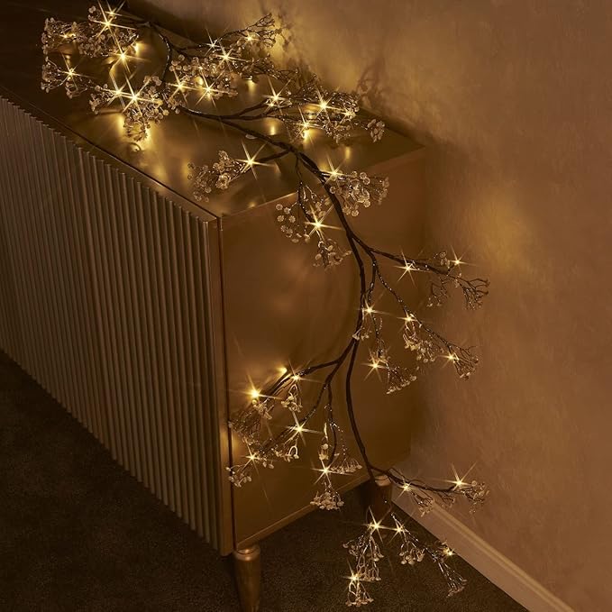 Fudios Lighted Garland Flowers for Mantle - Image 9