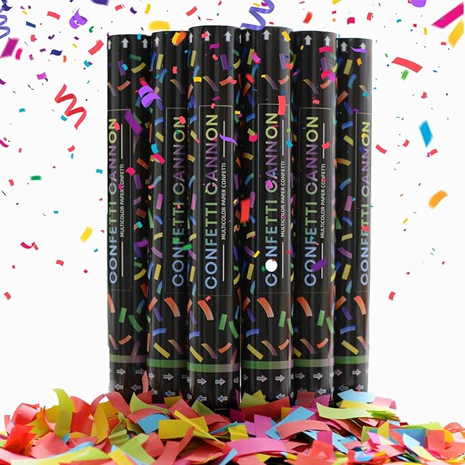 16 Inch Biodegradable Confetti Cannon Party Poppers Party Supplies, Air Powered by Zloveleexr