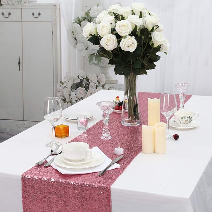 Eternal Beauty Fuchsia Pink Table Runner - Image 9