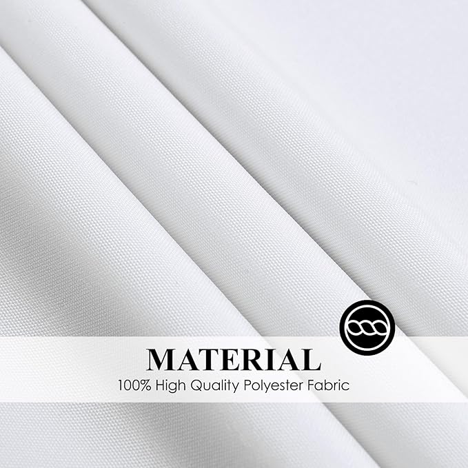 Round Tablecloth 120 Inch 2 Pack White Tablecloths Washable Decorative Linen - Image 6