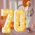 3FT Marquee Numbers 70, Large Light Up Numbers 60th Birthday Decorations by HITINO