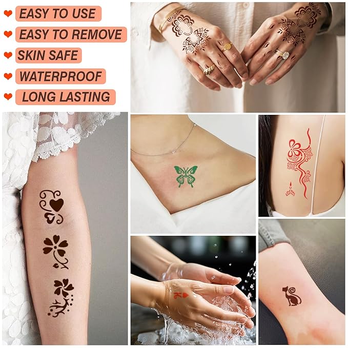 Temporary Tattoos Stencils Kit, Temporary Tattoos Kit - Image 4