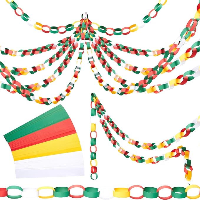 Lincia 600 Sheet Halloween Paper Chain Garland, Construction DIY Crafts Chain by Lincia